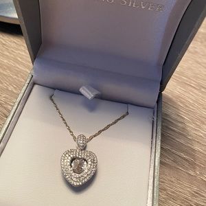 925 Sterling Silver Diamond Necklace